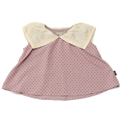 【90~120】 キャンディドットセーラーギャザーブラウス ★2124813★キッズサイズ 子供服