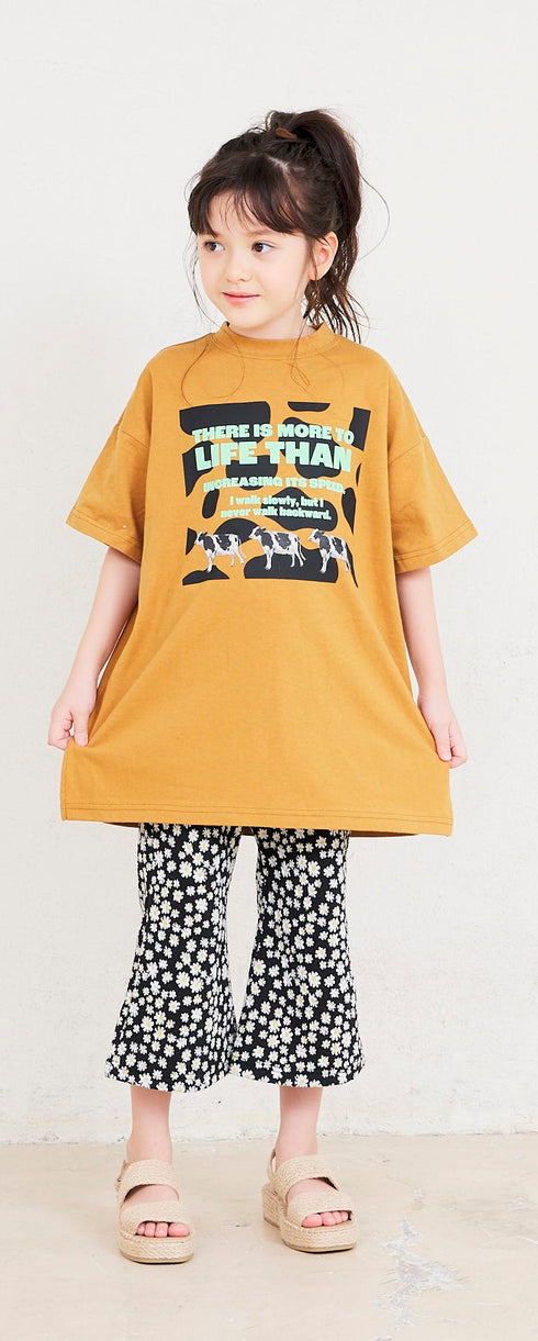 【NEWO】アニマルロゴロング丈Tシャツ★3123303