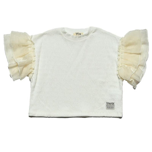 【90/100/110/120㎝】袖フリルTシャツ3124209【NEWO/ネオ】