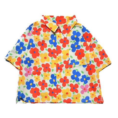 【90/100/110/120㎝】花柄オープンカラーシャツ3124308【NEWO/ネオ】