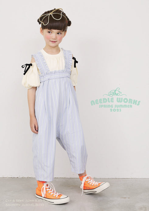 (90cm~150cm)2123671【NEEDLE WORKS】ギャザートリムサロペット