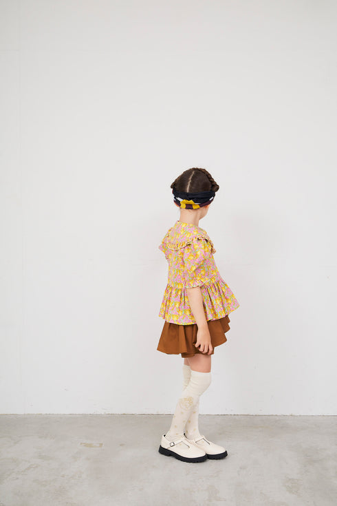 【NEEDLE WORKS】フローラルパフスリーブブラウス★2123611j(130cm~150cm)