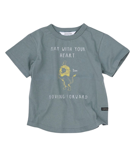 (130cm~150cm)【OFFICIAL TEAM】リサイクルコットンアニマルロゴTシャツ ★1123616j