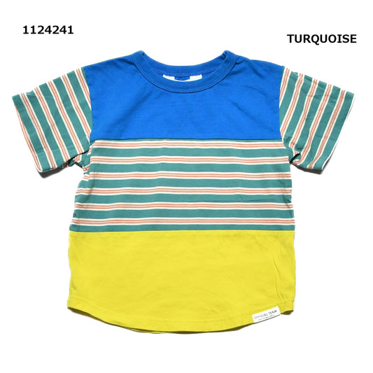 【S/M/L】スイッチングボーダーTシャツ★1124241m 大人サイズ 親子コーデ