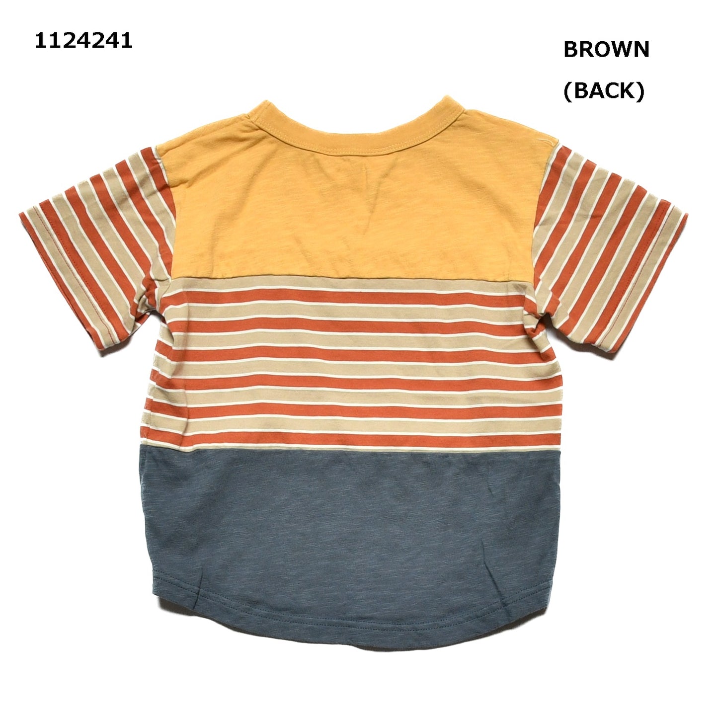 【90～120】スイッチングボーダーTシャツ★1124241子供服 キッズサイズ