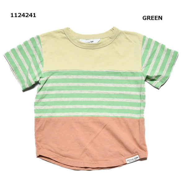 【90～120】スイッチングボーダーTシャツ★1124241子供服 キッズサイズ