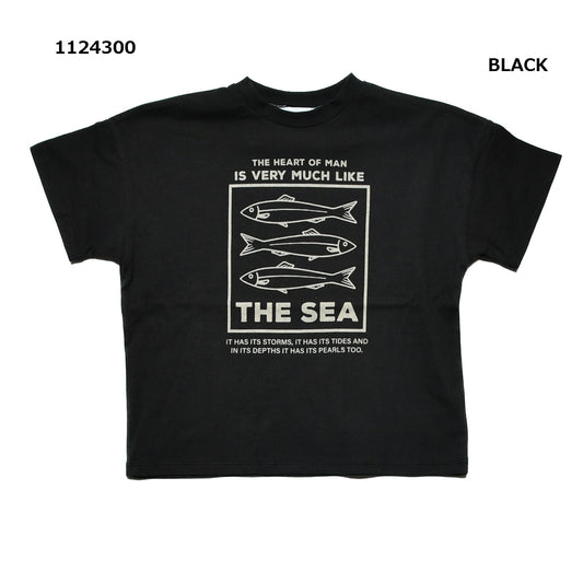 【S/M/L】クールタッチフィッシュロゴTシャツ★1124300m 大人サイズ 親子コーデ