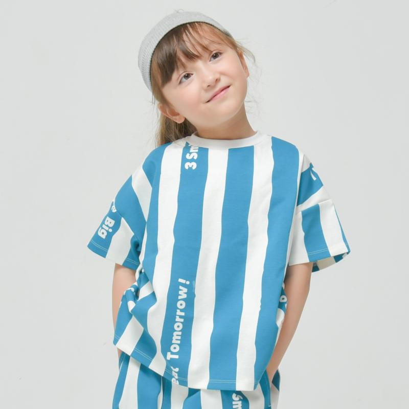 S/Ⅿ/Ｌ【OFFICIALTEAM】360°ストレッチ ストライプTシャツ_1126102m