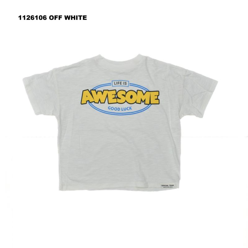 90~150【OFFICIALTEAM】スラブ天竺AWESOMEロゴTシャツ1126106