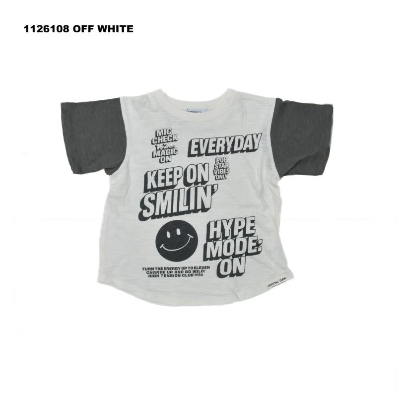 S/Ⅿ/Ｌ【OFFICIALTEAM】スラブ天竺スマイルロゴTシャツ1126108m