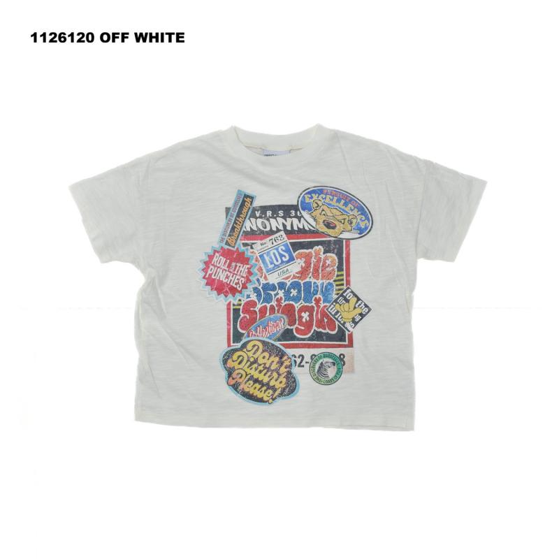 S/Ⅿ/Ｌ【OFFICIALTEAM】スラブ天竺 ステッカー柄Tシャツ_1126120m