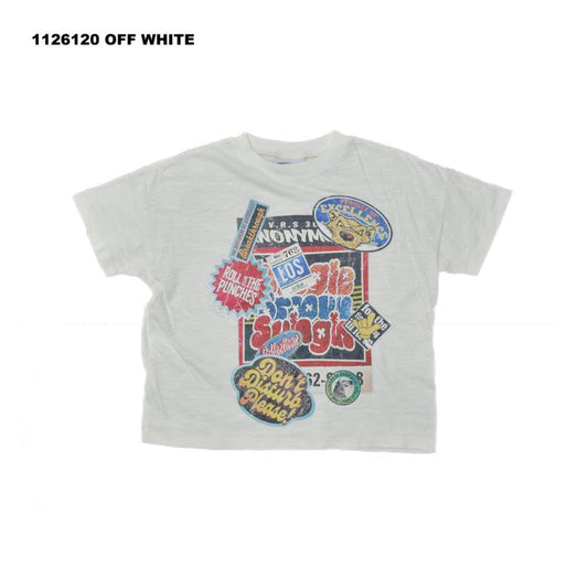 S/Ⅿ/Ｌ【OFFICIALTEAM】スラブ天竺 ステッカー柄Tシャツ_1126120m