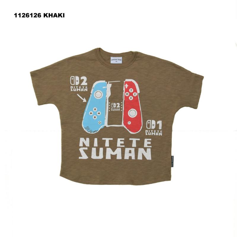 遊び心100%、おしゃれ度満点の子供服♪スラブ天竺 ニューゲームロゴTシャツ90~150【OFFICIALTEAM】1126126