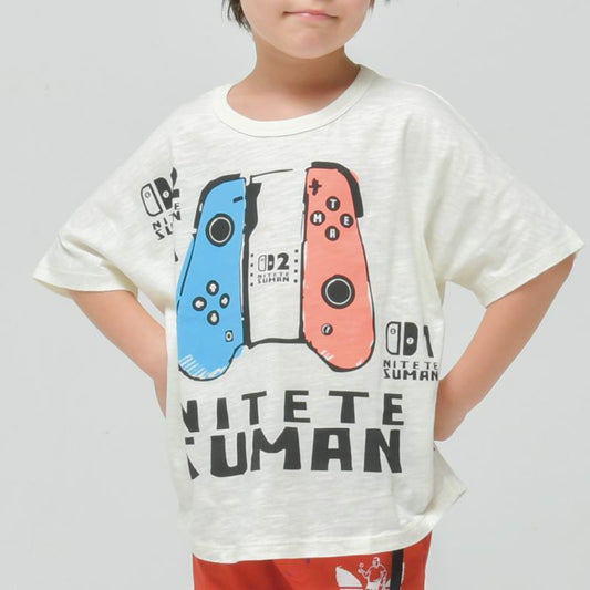 遊び心100%、おしゃれ度満点の子供服♪スラブ天竺 ニューゲームロゴTシャツ90~150【OFFICIALTEAM】1126126
