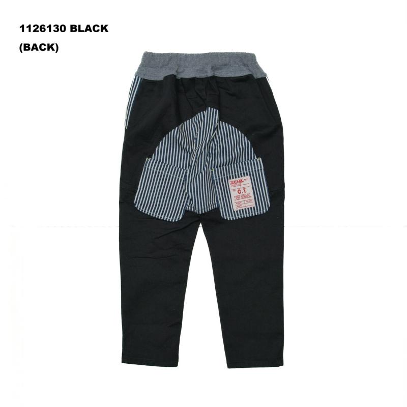 無敵のカットデニムショーツ。ブラックデニムワイドサルエルパンツ90~150【OFFICIALTEAM】1126130