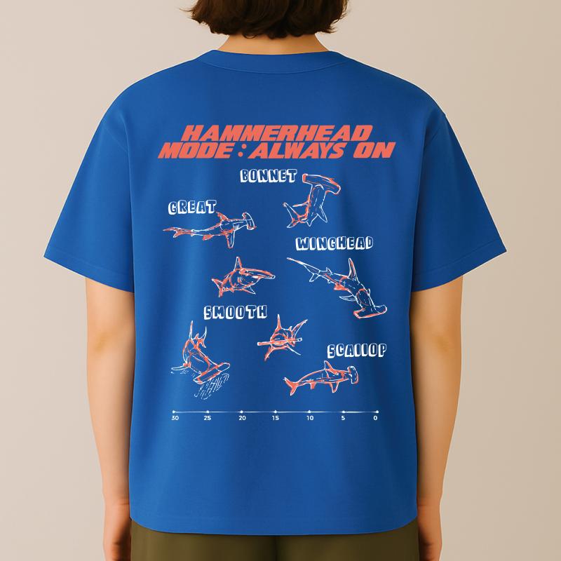 ☆ひんやり冷感天竺☆90~150【OFFICIALTEAM】クールタッチ サメロゴTシャツ_1126203