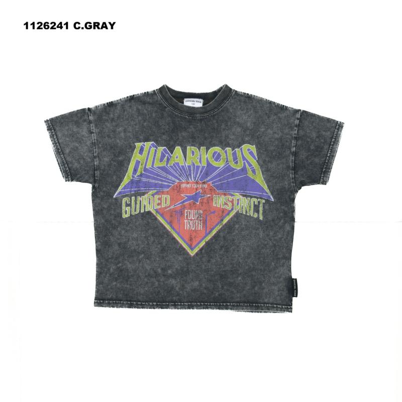 90~150【OFFICIALTEAM】製品染めHILARIOUSロゴ Tシャツ1126241