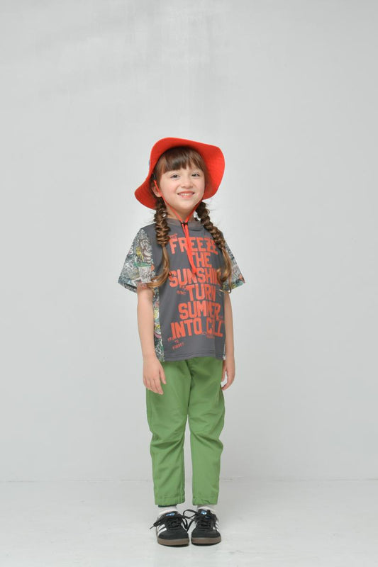 熱中症対策にも！猛暑をサバイバルする接触冷感Tシャツ☆子供服90~150【OFFICIALTEAM】クールタッチメッシュ切替Tシャツ_1126403