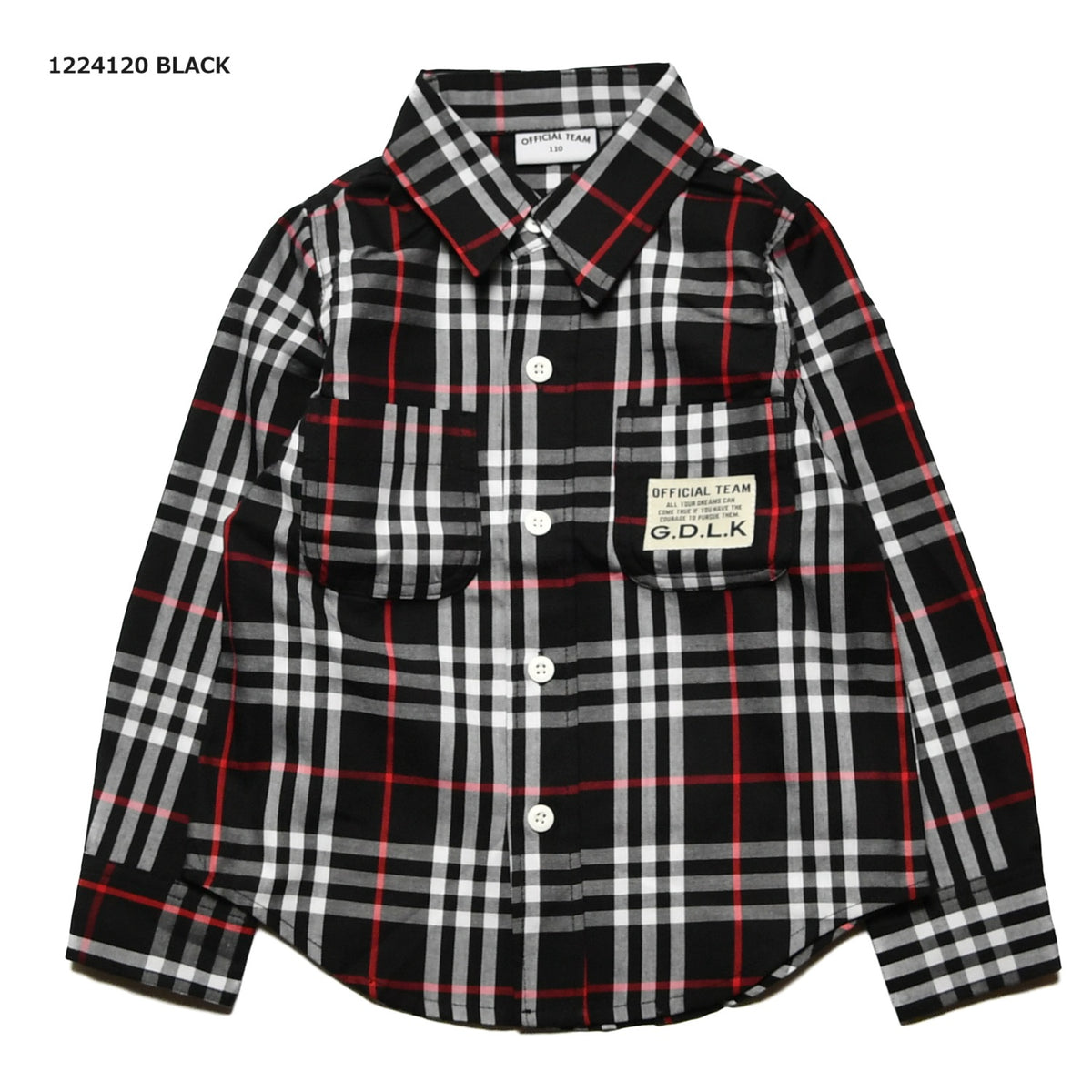【S/M/L】★オフィシャルチーム★チェック柄シャツ（1224120m）