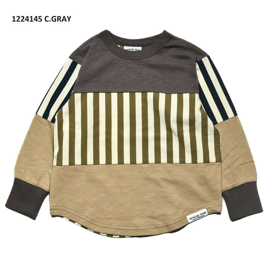 【90~120】★オフィシャルチーム★ドッキングボーダーTシャツ（1224145）