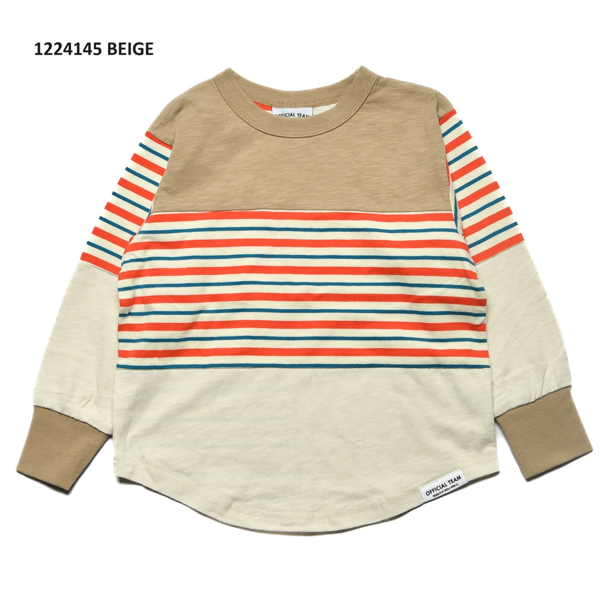 【90~120】★オフィシャルチーム★ドッキングボーダーTシャツ（1224145）