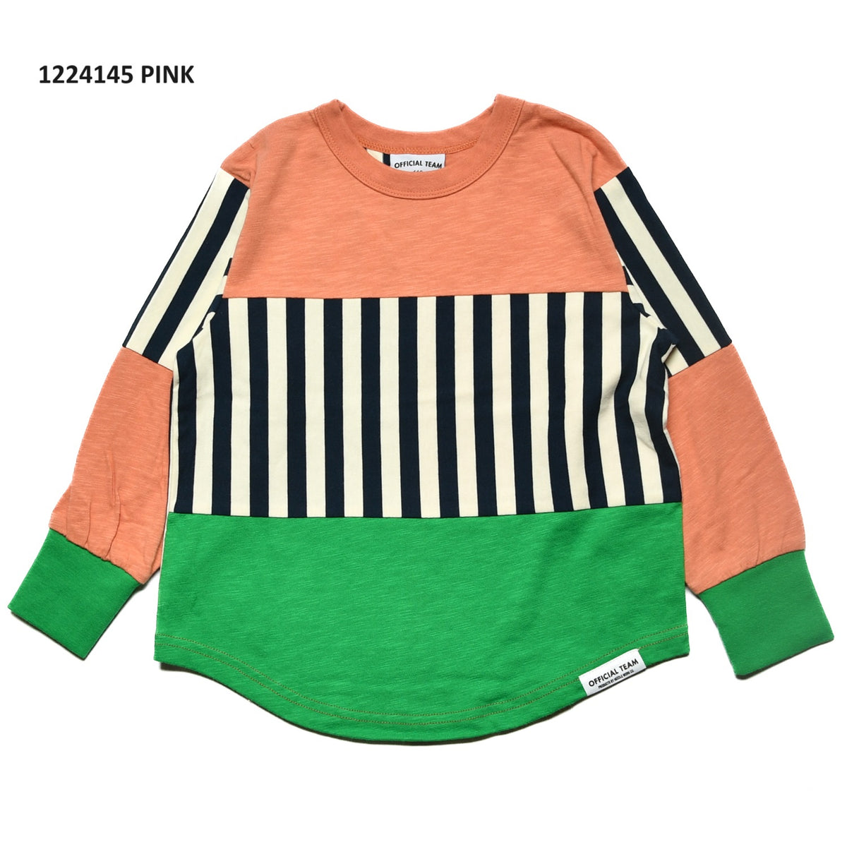 【90~120】★オフィシャルチーム★ドッキングボーダーTシャツ（1224145）
