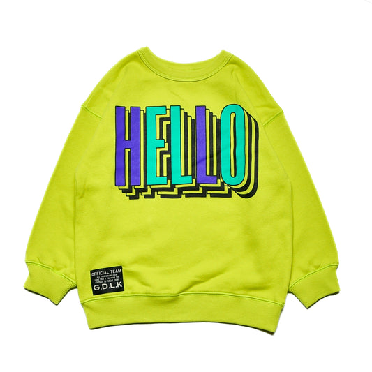 【S/M/L】★オフィシャルチーム★裏毛HELLOロゴレーナー（1224230m）