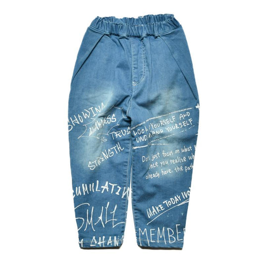 【S/M/L】★オフィシャルチーム★プレミアコットンデニムワイドパンツ（1224242m）