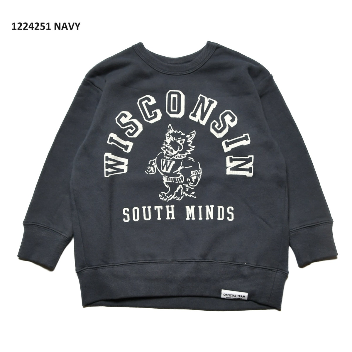 【S/M/L】★オフィシャルチーム★裏毛WISCONSINトレーナー（1224251m）