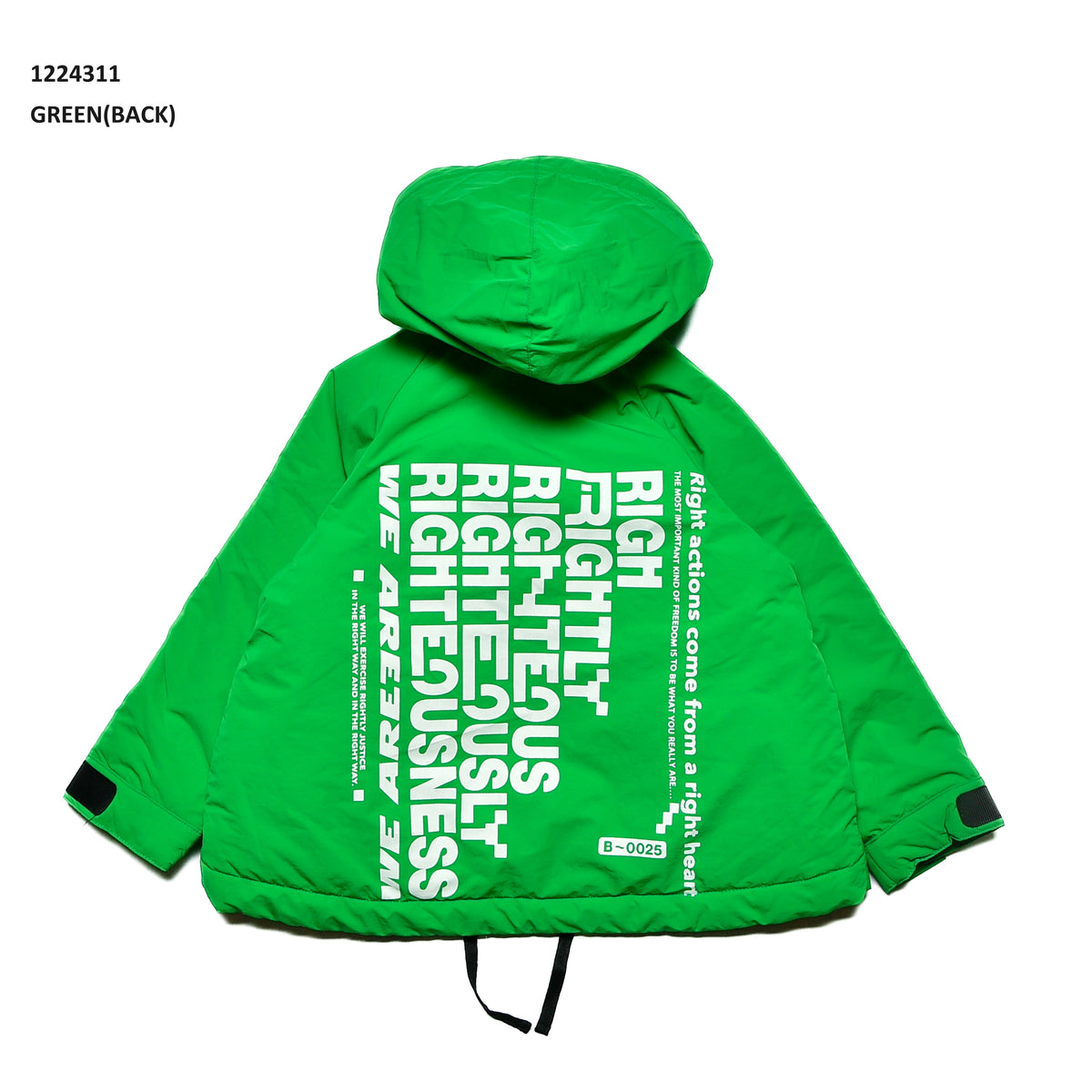 【S/M/L】★オフィシャルチーム★中綿バックプリントフーディジャケット（1224311m）