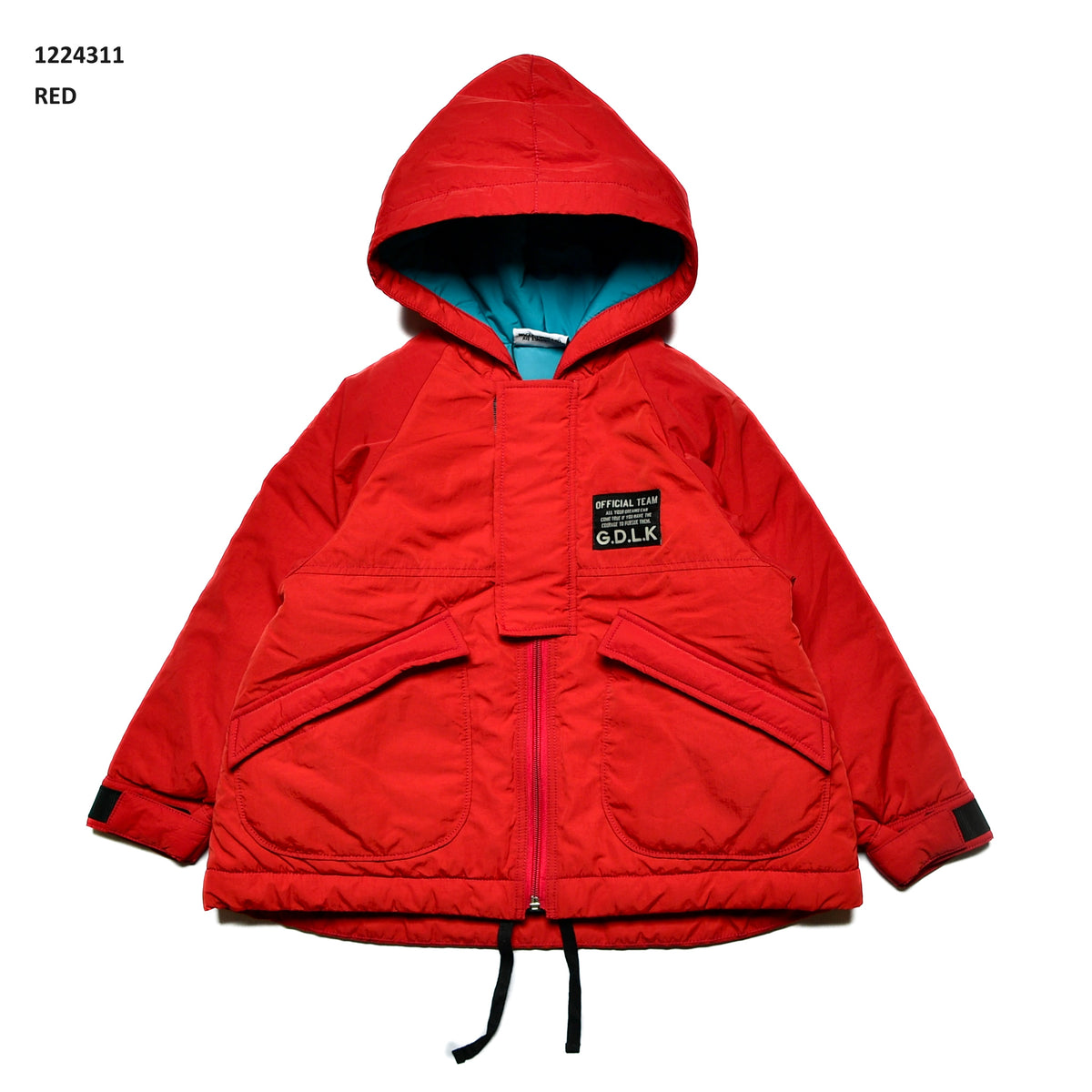 【S/M/L】★オフィシャルチーム★中綿バックプリントフーディジャケット（1224311m）