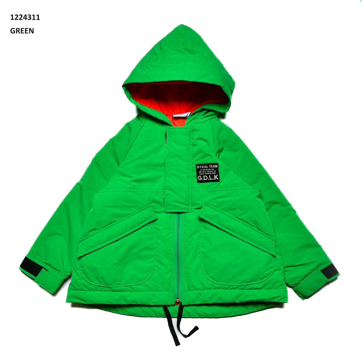 【S/M/L】★オフィシャルチーム★中綿バックプリントフーディジャケット（1224311m）