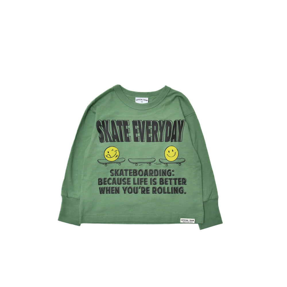 子供服【オフィシャルチーム】20/天竺 スマイルTシャツ　90㎝～150㎝　1225102