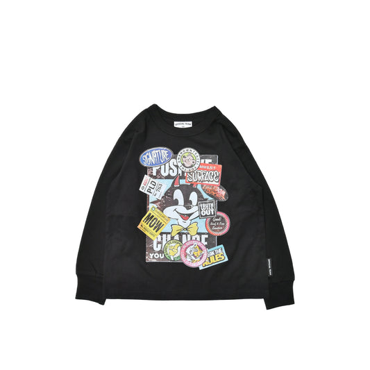 【オフィシャルチーム】　ステッカー柄Tシャツ　S.M.L　大人サイズ　1225130M