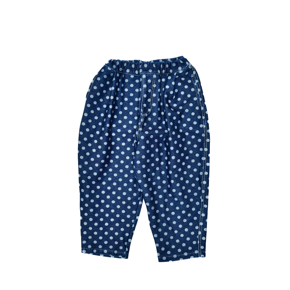 子供服【オフィシャルチーム】　ドット柄デニムワイドパンツ　90㎝～150㎝　1225146