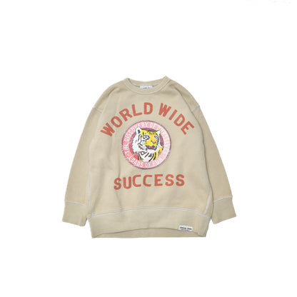 子供服【オフィシャルチーム】90～150　オーバーダイ裏毛インクジェットワイドトレーナー　1225243　1225243　