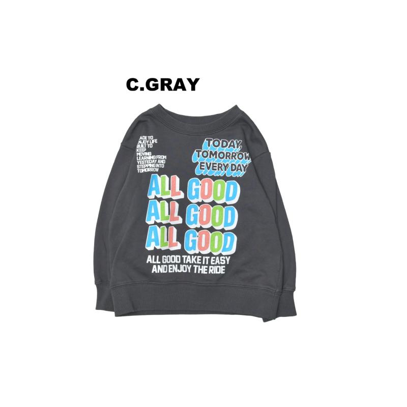 S/Ｍ/L【OFFICIALTEAM】30/10 裏毛 ALL GOODロゴ トレーナー1226242m