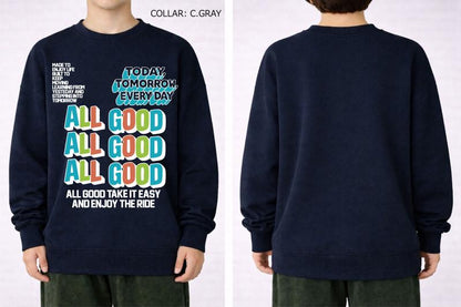 S/Ｍ/L【OFFICIALTEAM】30/10 裏毛 ALL GOODロゴ トレーナー1226242m