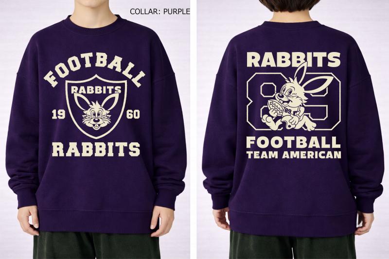 S/Ｍ/L【OFFICIALTEAM】30/10 裏毛 FOOT BALL ウサギ トレーナー1226243m