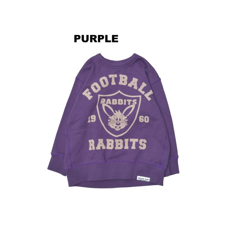 S/Ｍ/L【OFFICIALTEAM】30/10 裏毛 FOOT BALL ウサギ トレーナー1226243m
