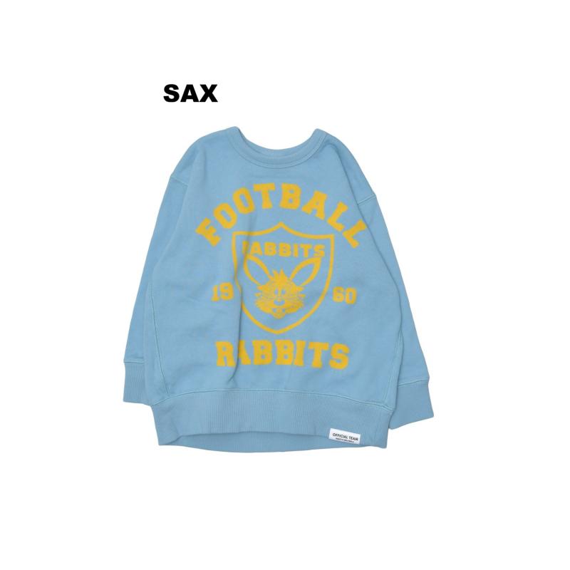 S/Ｍ/L【OFFICIALTEAM】30/10 裏毛 FOOT BALL ウサギ トレーナー1226243m