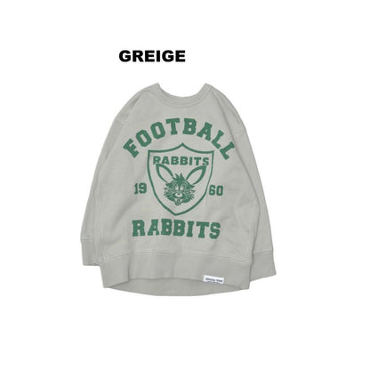 S/Ｍ/L【OFFICIALTEAM】30/10 裏毛 FOOT BALL ウサギ トレーナー1226243m