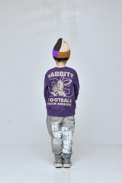 S/Ｍ/L【OFFICIALTEAM】30/10 裏毛 FOOT BALL ウサギ トレーナー1226243m