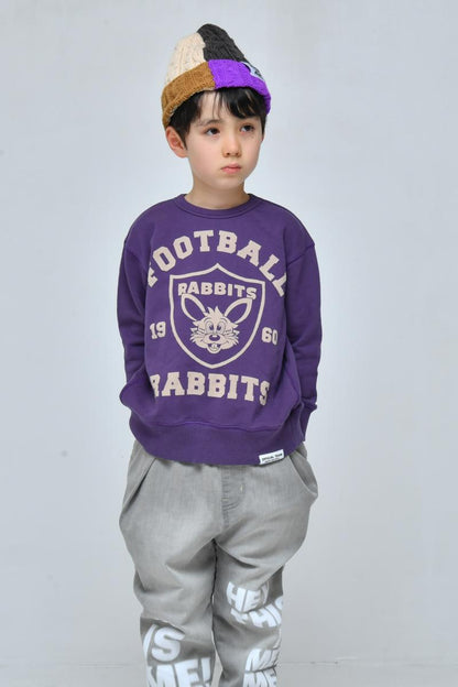 S/Ｍ/L【OFFICIALTEAM】30/10 裏毛 FOOT BALL ウサギ トレーナー1226243m