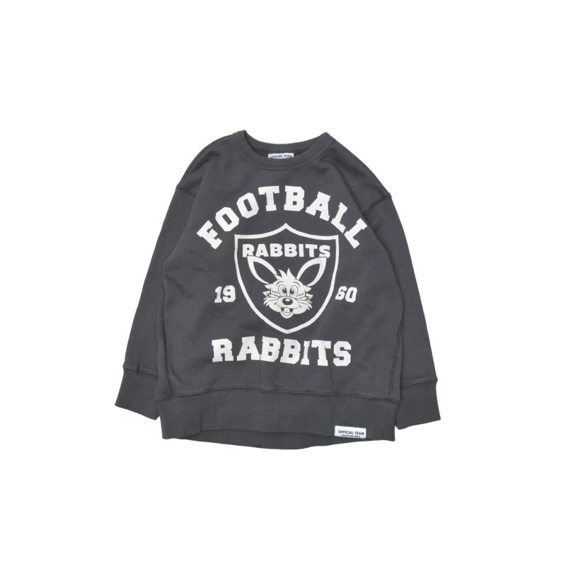 S/Ｍ/L【OFFICIALTEAM】30/10 裏毛 FOOT BALL ウサギ トレーナー1226243m