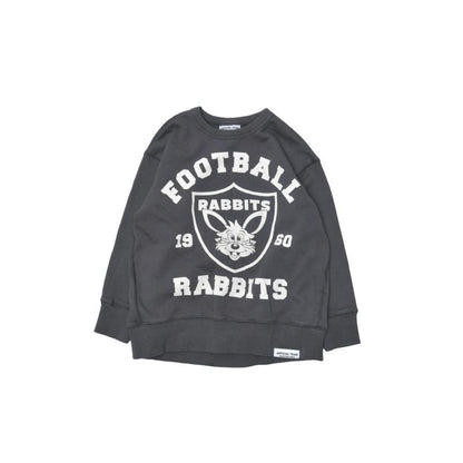 S/Ｍ/L【OFFICIALTEAM】30/10 裏毛 FOOT BALL ウサギ トレーナー1226243m