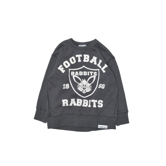 S/Ｍ/L【OFFICIALTEAM】30/10 裏毛 FOOT BALL ウサギ トレーナー1226243m