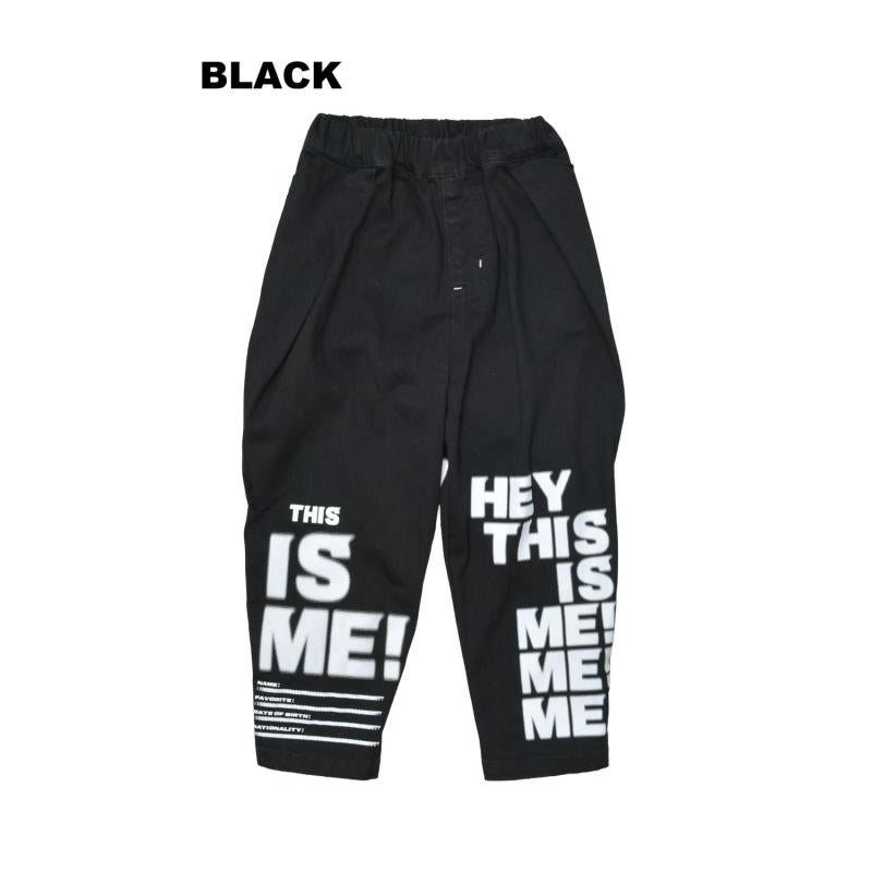 S/Ｍ/L【OFFICIALTEAM】カットデニム プリントワイドタックパンツ1226253m
