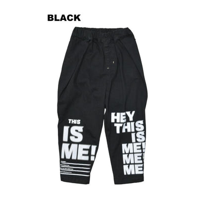 S/Ｍ/L【OFFICIALTEAM】カットデニム プリントワイドタックパンツ1226253m