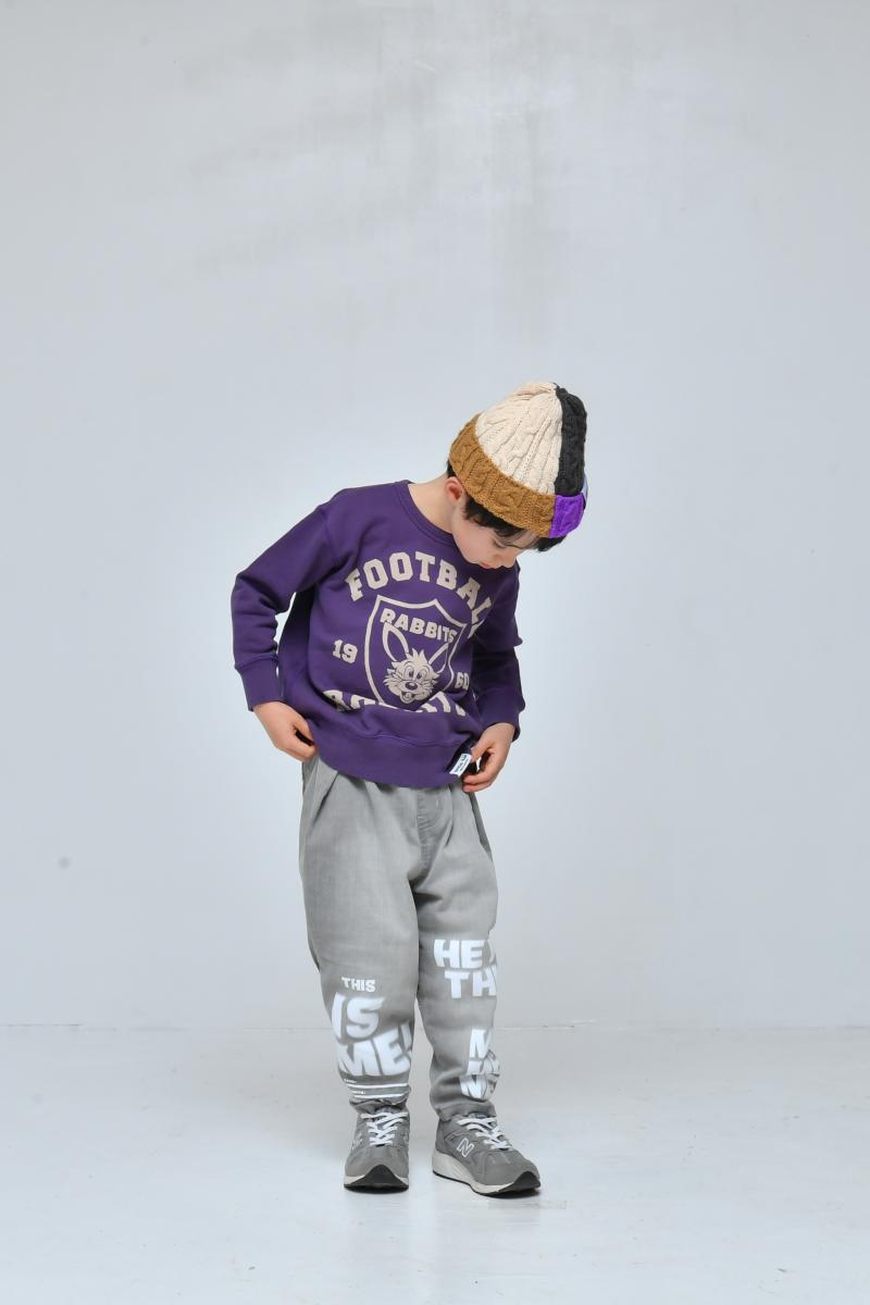 S/Ｍ/L【OFFICIALTEAM】カットデニム プリントワイドタックパンツ1226253m